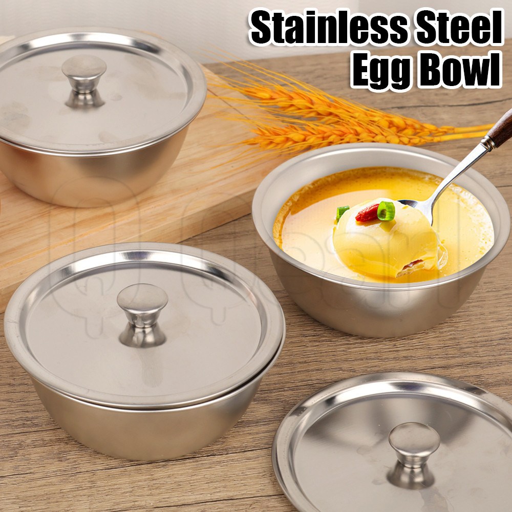 Stainless Steel Steamed Egg Bowl - Anti-Scalding, Thickened - Food ...