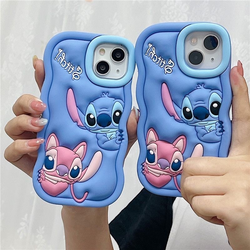 So Cute Stitch Cartoon Silicon Wave Side Soft Phone Case for Samsung ...