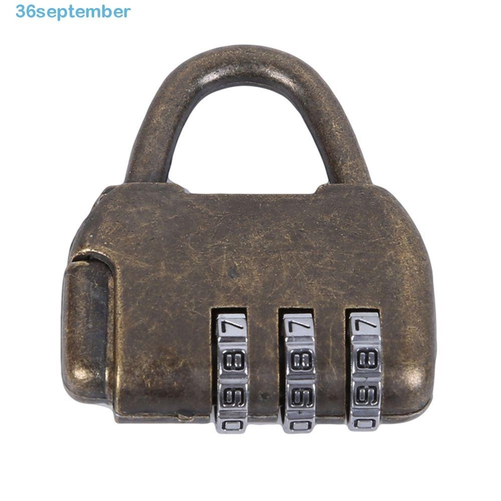 SEPTEMBER Password Lock Small Zine Alloy Metal Digit Number Jewelry Box ...