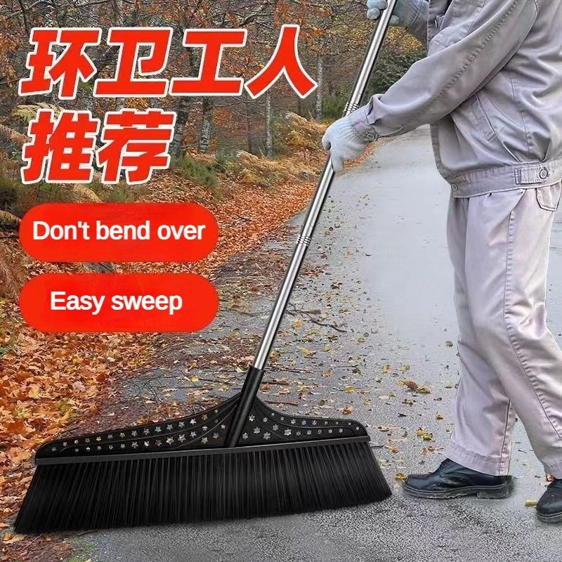 Big Broom Sweeping Garden Plastic Hard Bristle Sanitation Factory ...
