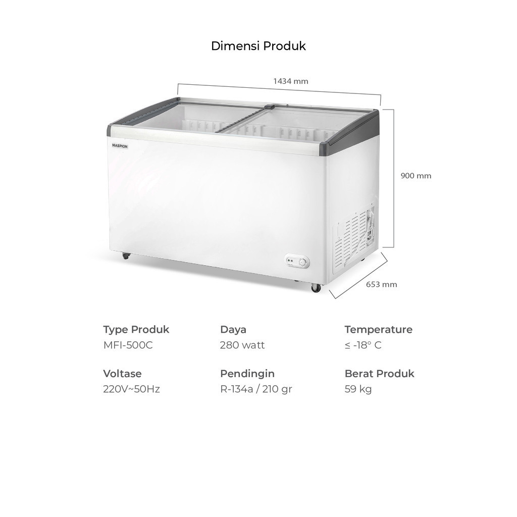 Maspion Freezer 500 Liter MFI-500C - Gambar 2