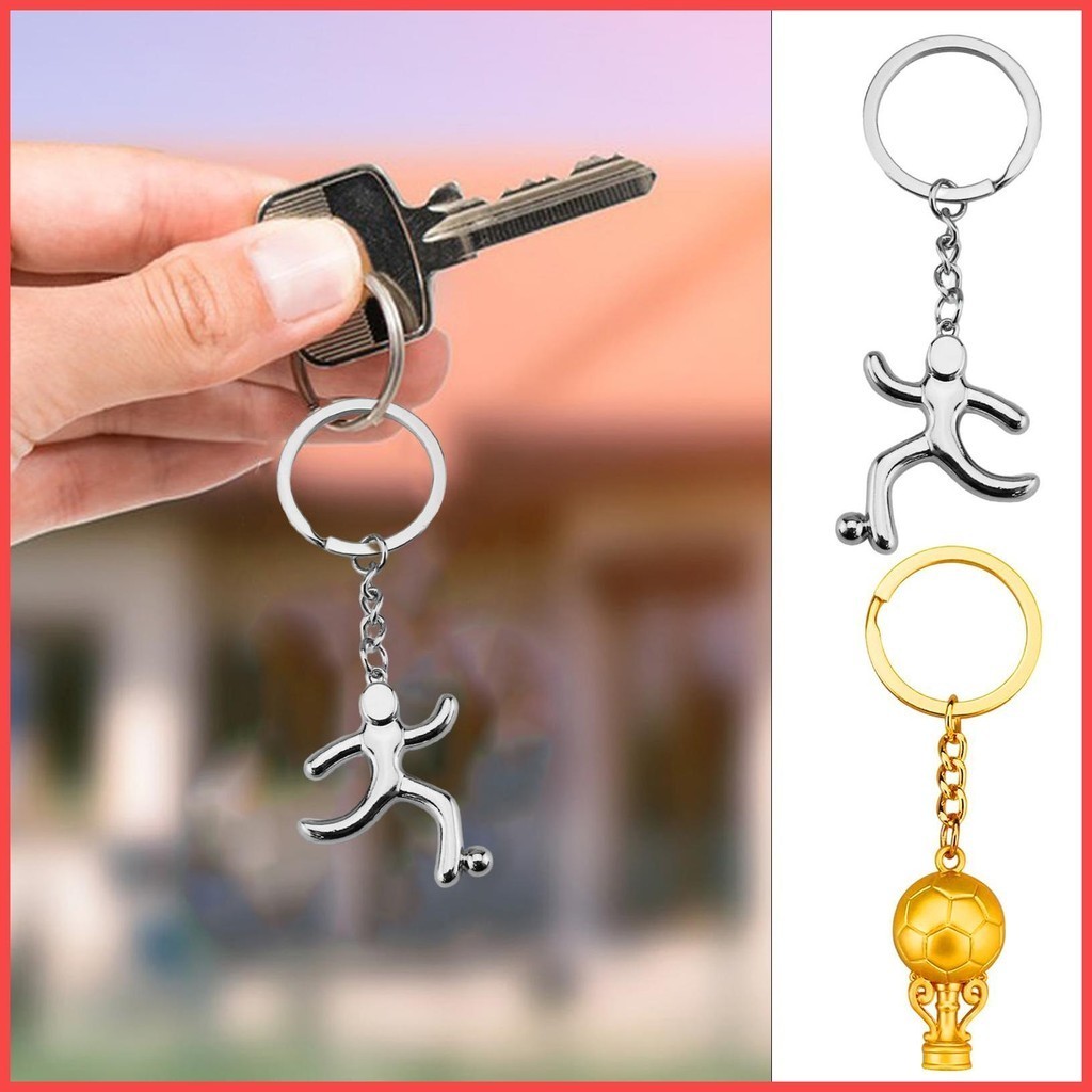 Football Trophy Keychain Football Player Charm Sports Keychain Sports ...