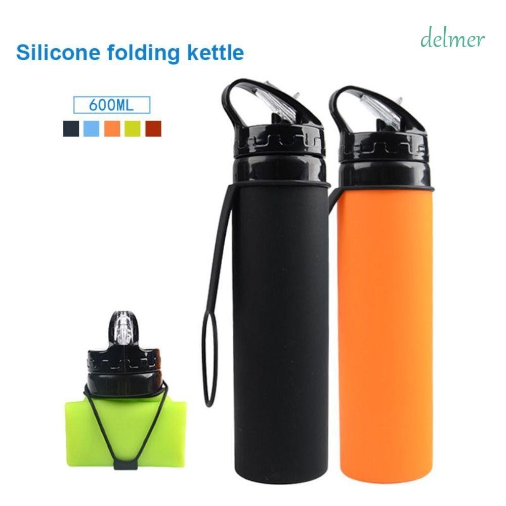 DELMER Silicone Foldable Water Bottle, 600ml Environment Protection ...