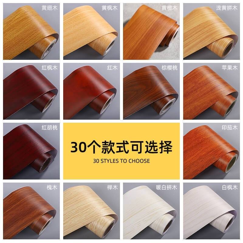 Wood Grain Wallpaper Door Frame Sticker Renovation Edging Sticker ...