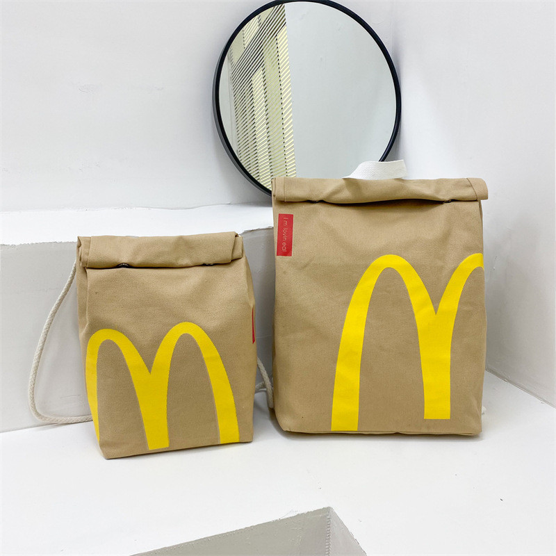 Mcdonald's Bag Printing Lunch Box Bucket Bag Shoulder Bag Crossbody bag ...