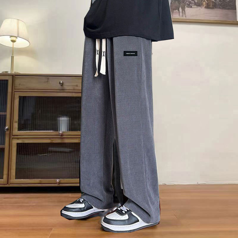 Loose Korean Men Trousers Wide Leg Sports Pants Summer Casual Long ...
