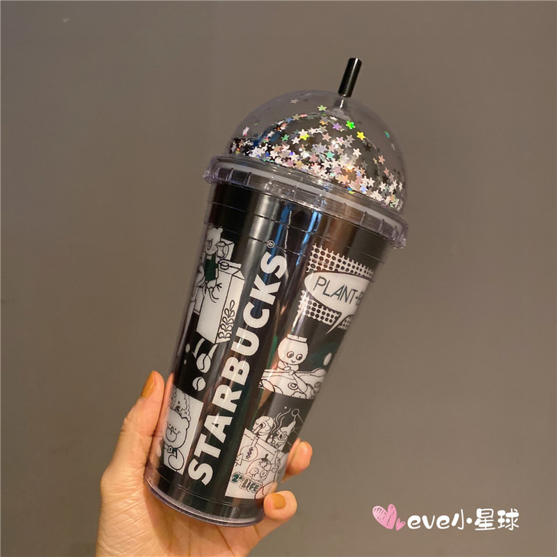 Ins Cup Starbucks Environmentally Friendly Season 3d Comic Graffiti 