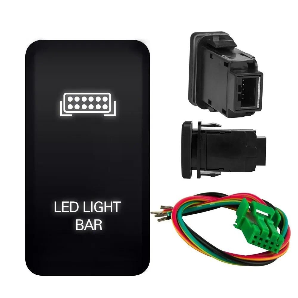 12V LED Light Bar Switch Push Button On / Off Switch With Harness Wire ...