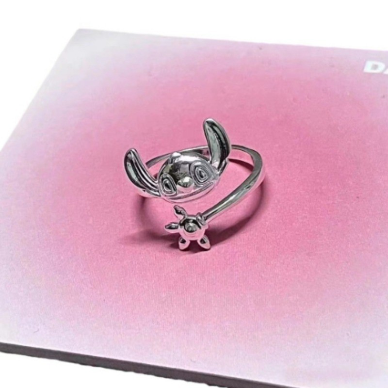 Stitch Ring Girl's New Instagram Stitch Couple Ring, Best Friend, Cute ...