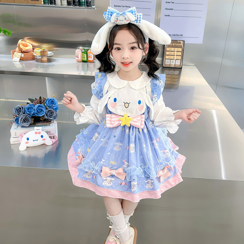 sanrio birthday dress Pre Order）Girls Summer Sanrio Print Twirl Dress main image 1