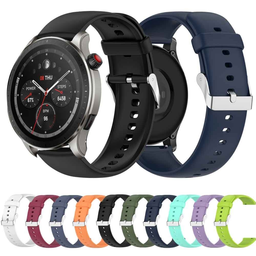 22mm Silicone Strap For Huami Amazfit GTR 4 3 Pro GTR 2 Pace GTR 47mm GTR 2e Stratos Watch Band Replacement Wristband