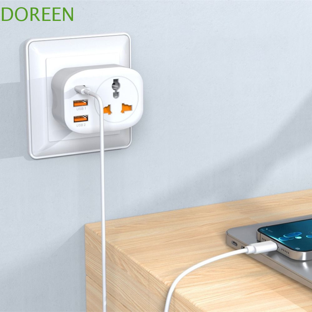 DOREEN Multi Socket, Fast Charging USB Ports Power Socket, 2500W Type C ...