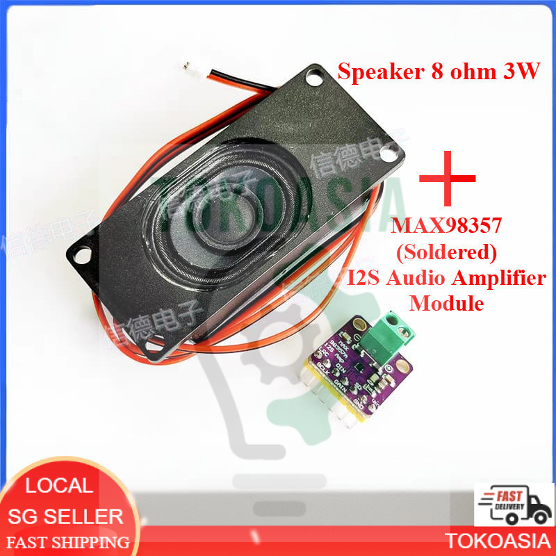 MAX98357 I2S Audio Amplifier Module + Speaker 3W 4 Ohm | Shopee Singapore