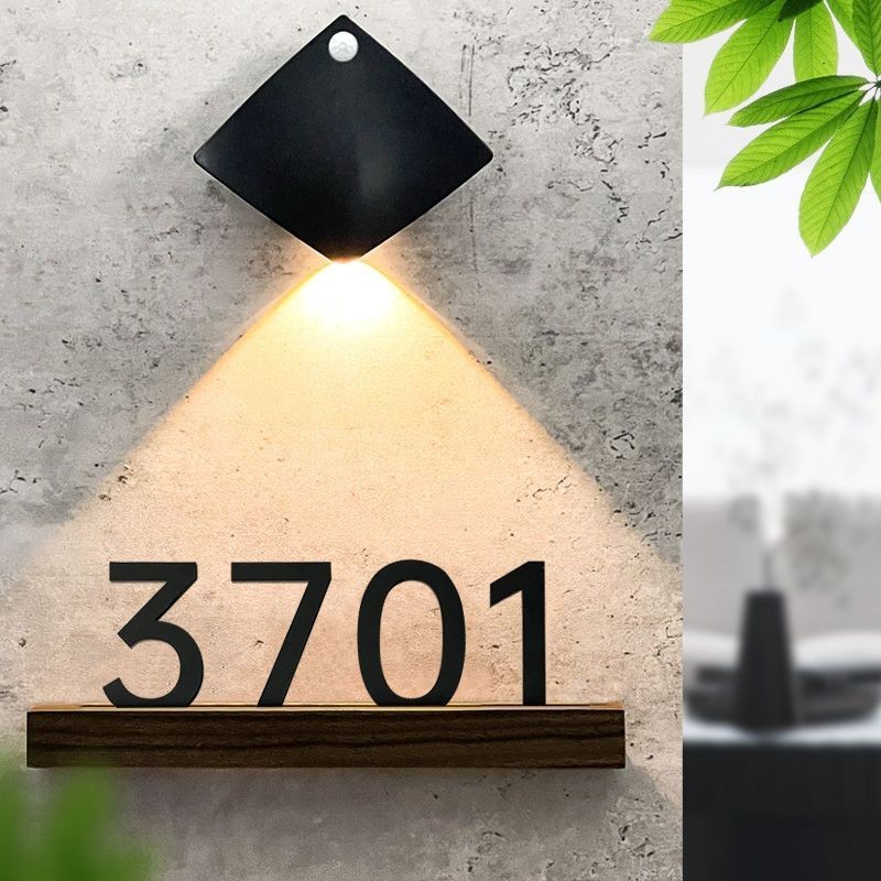 LdgWith Light Digital Door Number Plate Home Customization HighEnd Entry Door Residential