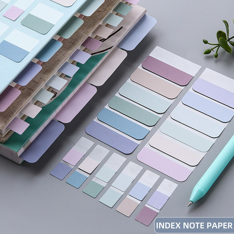60/120/240 Pcs Morandi Color Series Index Note Paper School Office ...