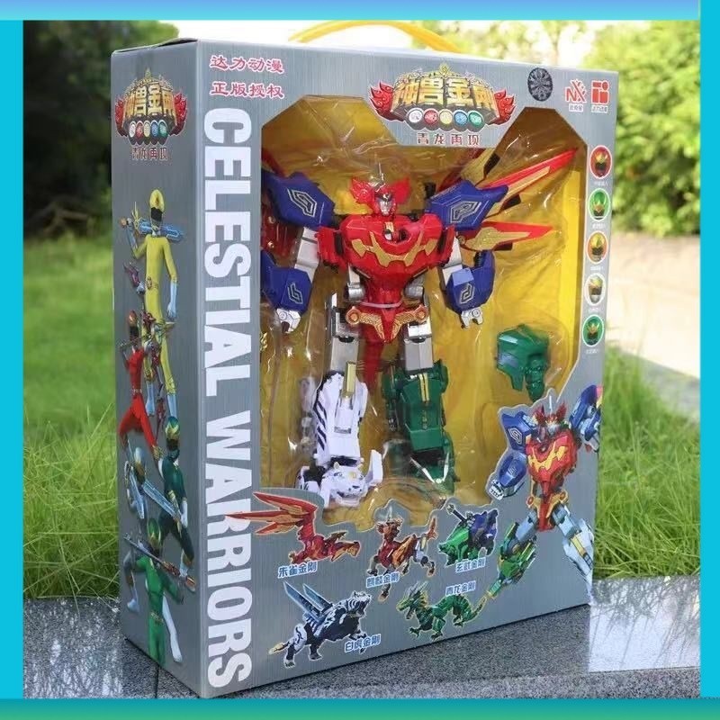 Dinozord Power Ranger Megazord 5 In 1 Action Figure Robot Toys For Kids ...