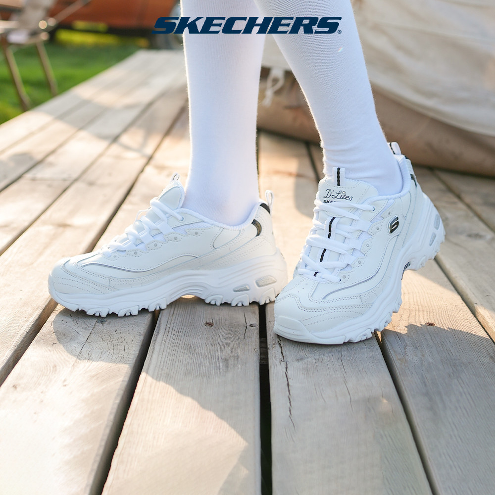 Skechers Women Sport D'Lites Shoes 11931-WBK Shopee Singapore