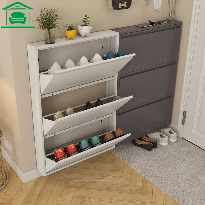 XH005 BK Magnetic Shoe Cabinet New Ultra-thin Storage Cabinet Home ...