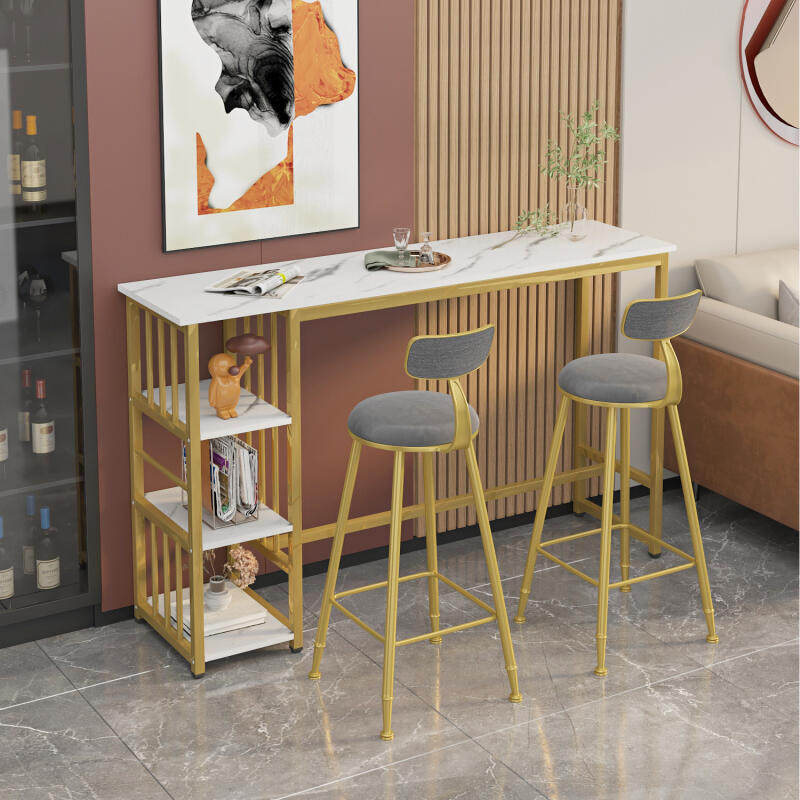 Wrought Iron Bar Tables Bar Milk Tea Shop Table Chairs Furniture Living ...