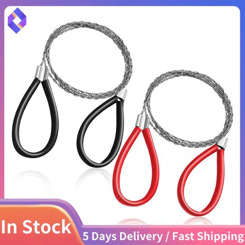 2 Pack PVC Pipe Cable Saw Stainless Steel Wire Saw Hand Pocket String ...