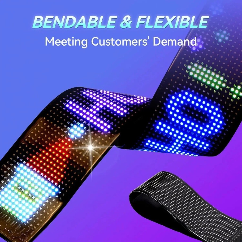 DIY Scrolling Led Matrix Panel USB 5V IP65 Waterproof Multilingual App ...