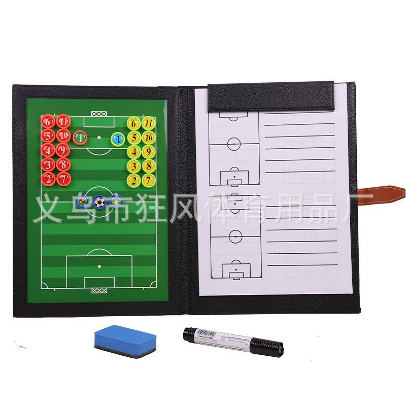 Leather Magnetic Football Tactical Board Foldable 11-Player Tactical ...