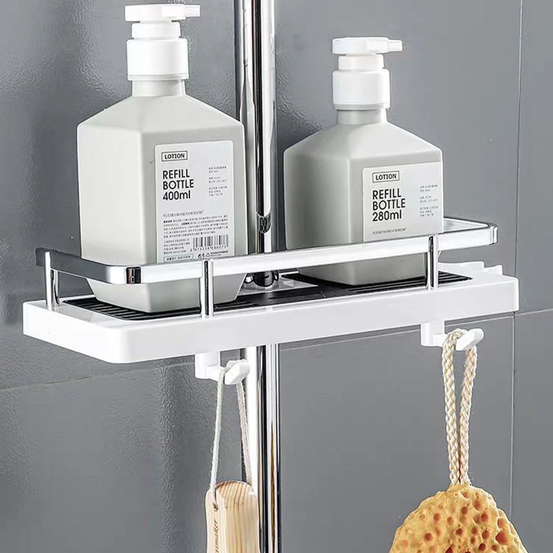 Bathroom Perforation-Free Shower Rack Shower Rod Bracket Lifting Tray ...