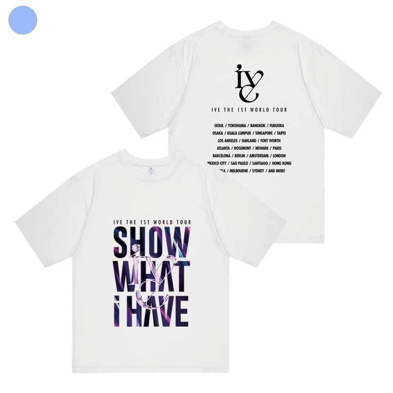 T-Shirt Short Sleeve Printed Ive World Tour Concert SHOW WHAT I