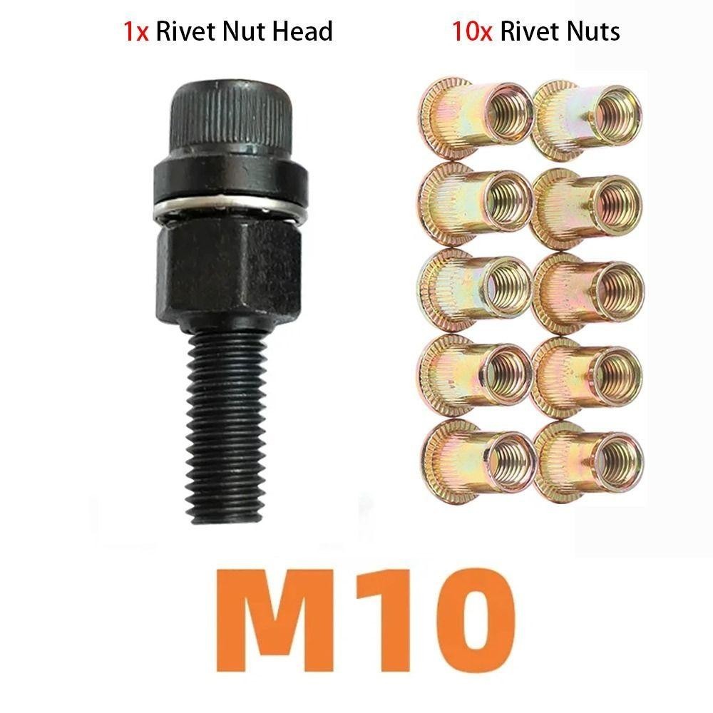 MERLYMALL 11Pcs/Set Hand Rivet Nut, M3 M4 M5 M6 M8 M10 For Rivet Nut ...