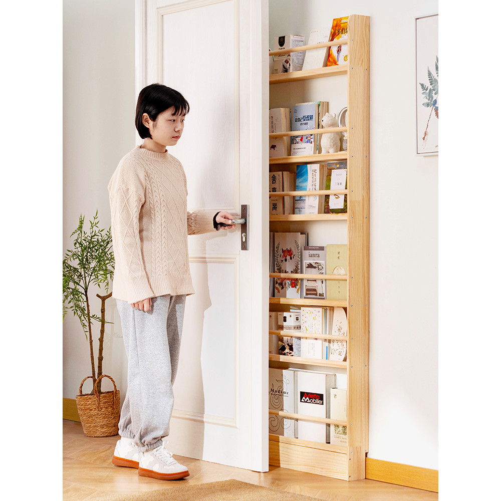 Ultra-Thin Over-Door Storage Rack Bookshelf Corridor Children's Picture ...