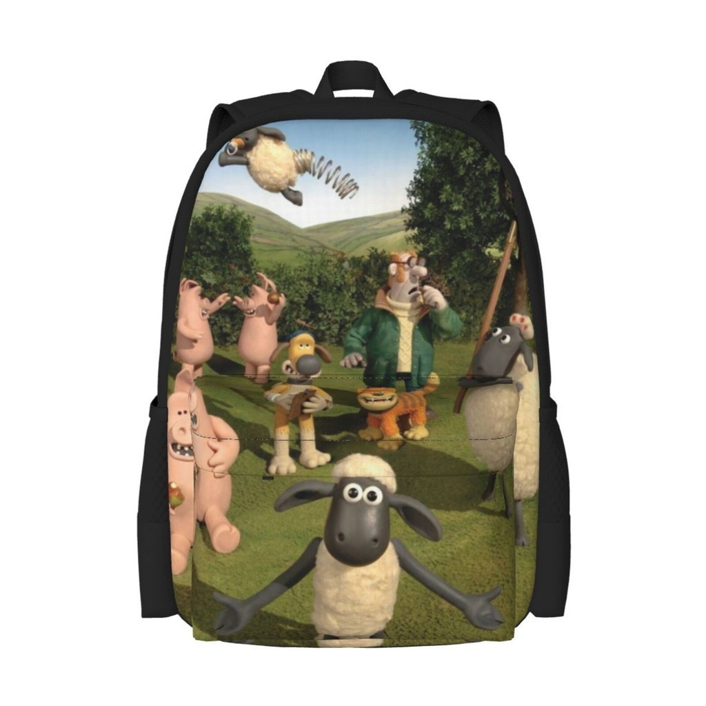 Shaun The Sheep Cartoon pattern backpack school laptop school bag light and multifunctional unisex school bag
