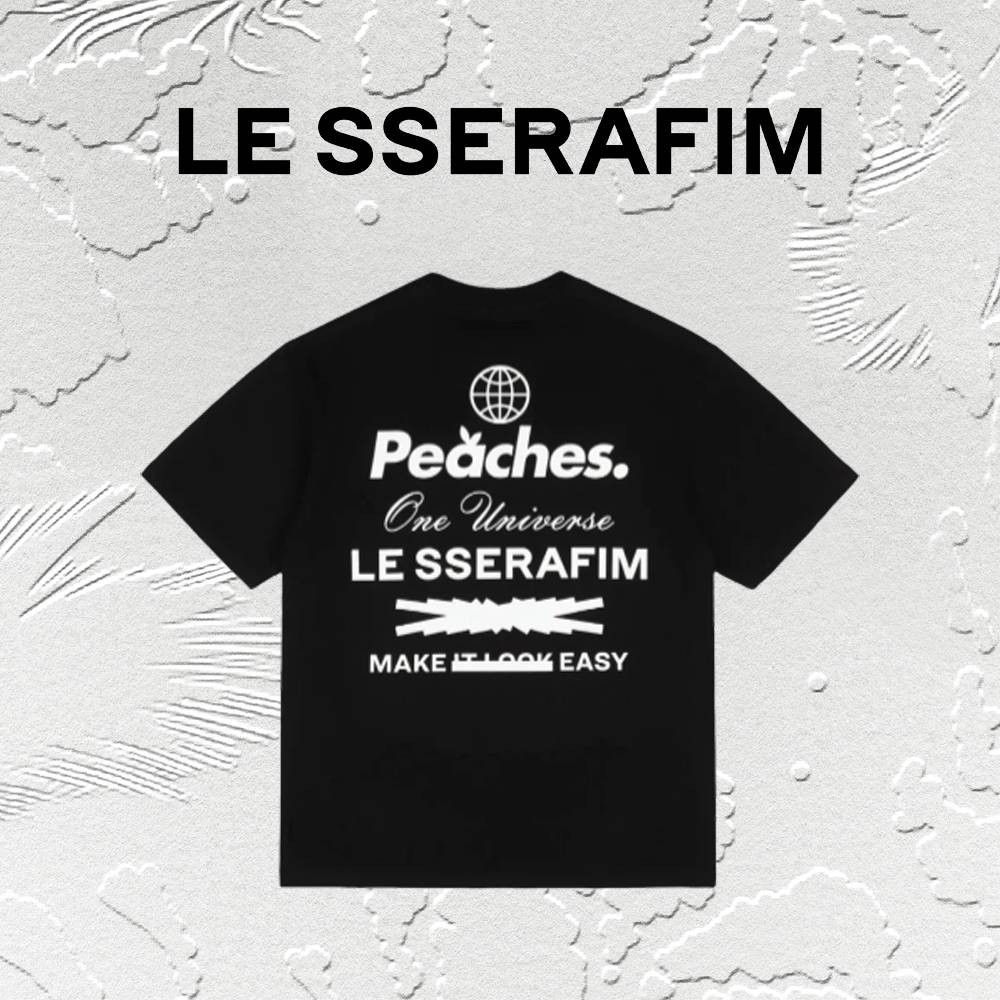 Amazon.co.jp: Peaches x LE SSERAFIM PHOTO SS T-SHIRT : Office Products