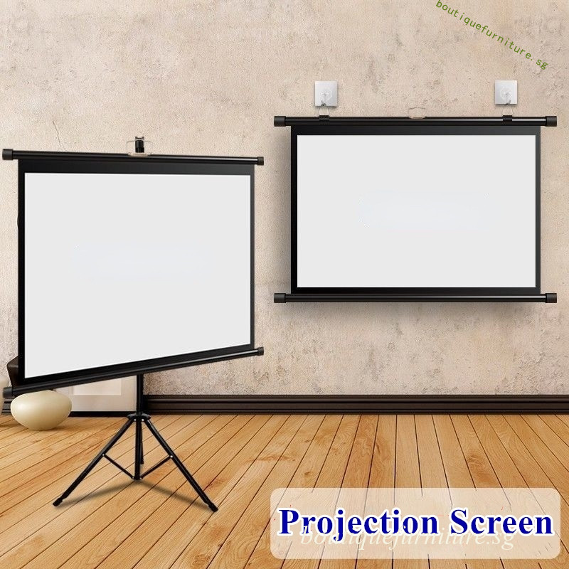 16:9 72/84/100 Inches Projection Screen with Standing Entertainment HD ...