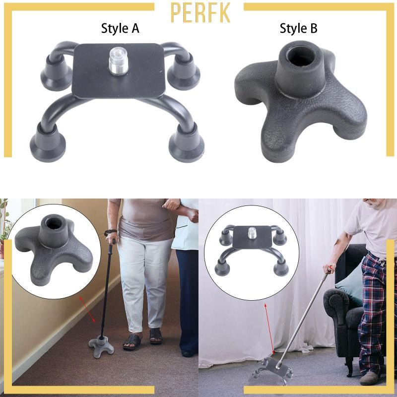 [Perfk] Cane Rubber Tips Replacement, Cane Foot Pads Anti Slip 4 Point ...