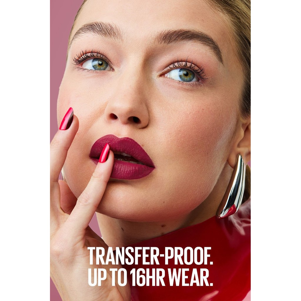 Maybelline Superstay Matte Ink Liquid Spiced Edition 60 Poet-325 Shot Caller / Merah Jingga Official - Gambar 3