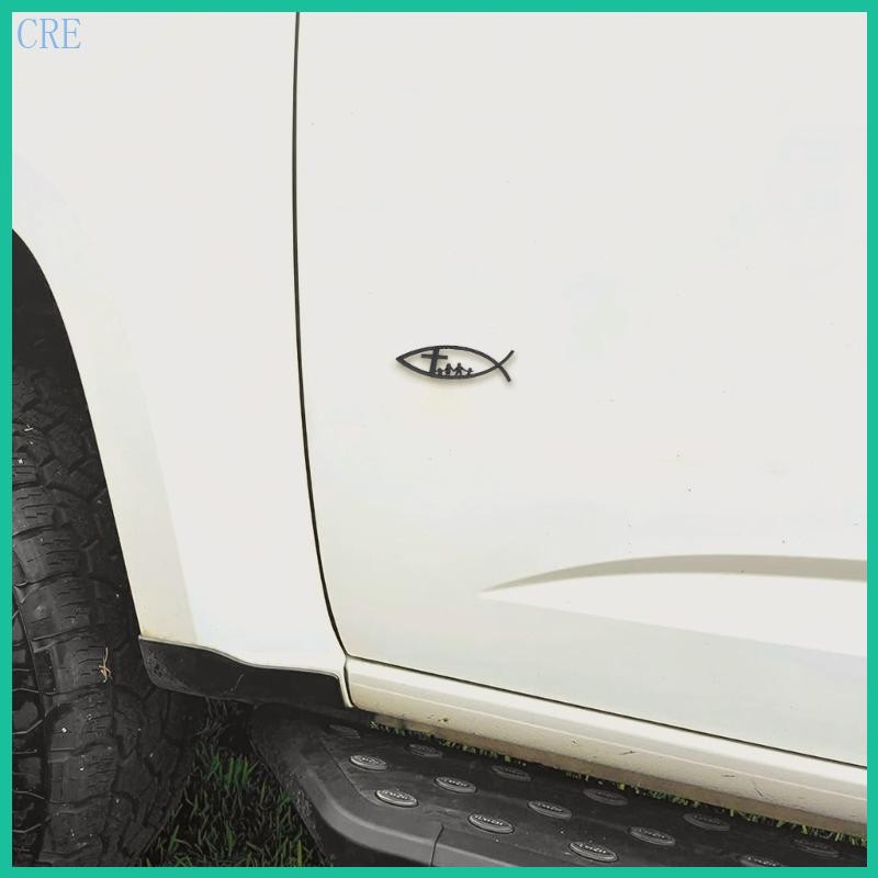 CRE Adhesive Decal Car Fish Decal Sticker Christian Fish Emblems ...