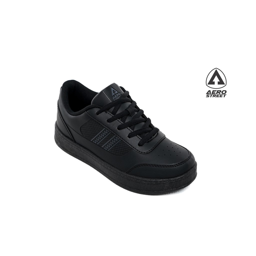 Aerostreet 31-36 Airstrike All Black - Sepatu Sneaker Casual Sekolah - Gambar 2