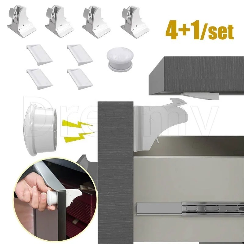 4+1 Pcs/Set Practical Efficient Magnetic Safety Lock / High Quality ...