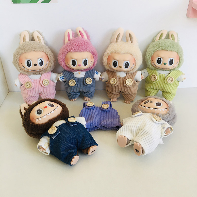 Popmart LABUBU Clothes Cute Macaron Ragdoll Doll Overalls | Shopee ...