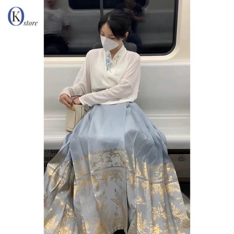 150kg plus size fat sister high-grade niche design improved Hanfu women ...
