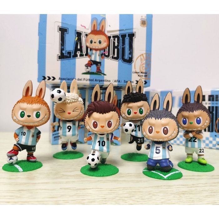 Popmart Labubu Argentina Blind Box Confirmed Messi Fan StrawPOPMART