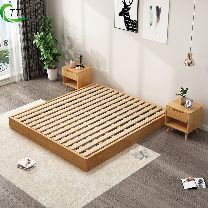 XH005 TT Bed Frame Tatami Solid Wood Floor Bed Row Frame Bed Without ...