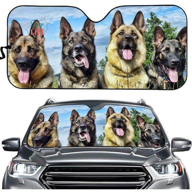Pug Car Sun Shade Windshield Dogs Family Sunshade Accessories Decoration Lovers Gift Shopee Singapore