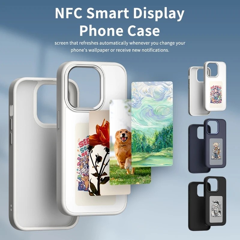 diy e ink screen smart nfc app case for iphone