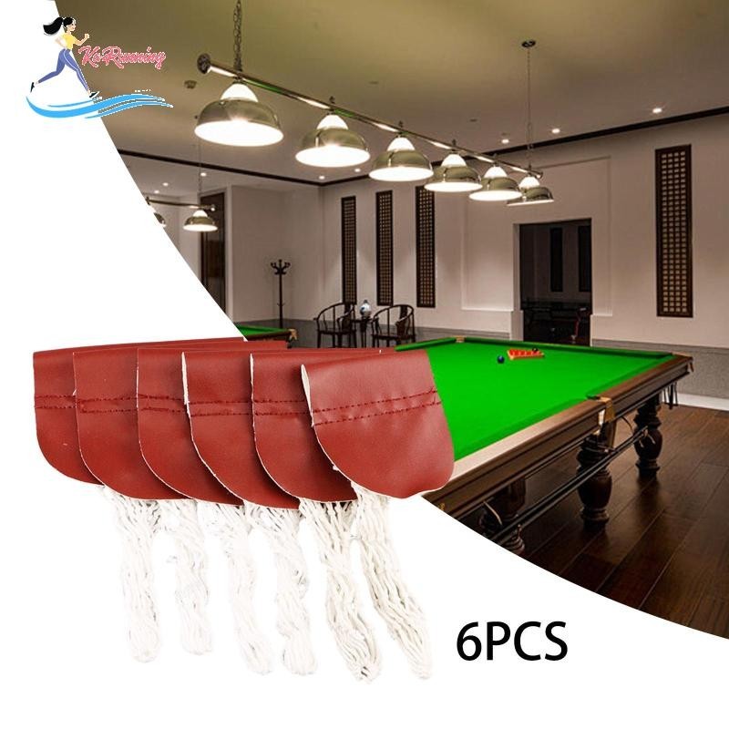 [Whweight] 6 Pieces Pool Table Net Nets Snooker Billiard Pocket for