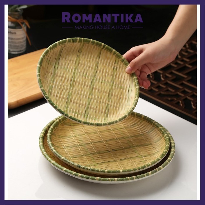 【30%OFF】Romantika Round Rectangle Rattan Design Melamine Plate ...