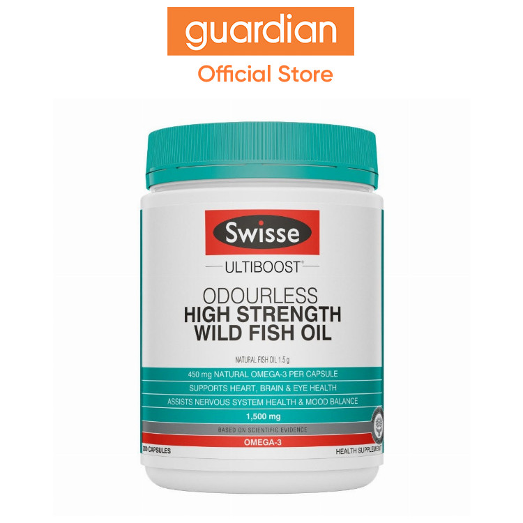 Swisse Ultiboost Odourless Super Strength Wild Fish Oil 2000mg 200 Capsules