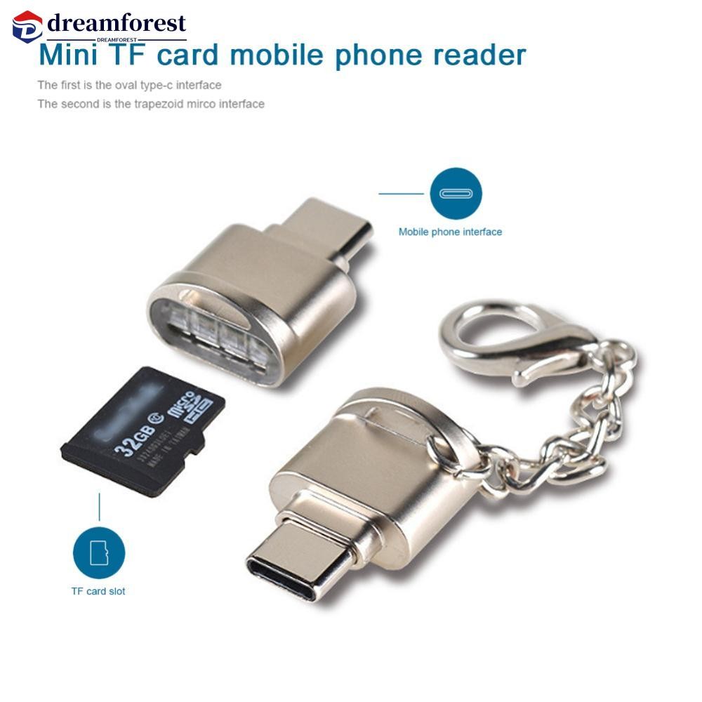 DREAMFOREST Portable Mini Card Reader Type C Micro SD TF Memory Card ...