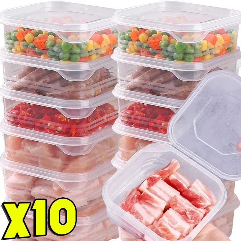 3/5/10Pcs Frozen Meat Storage Container / Refrigerator Vegetable ...