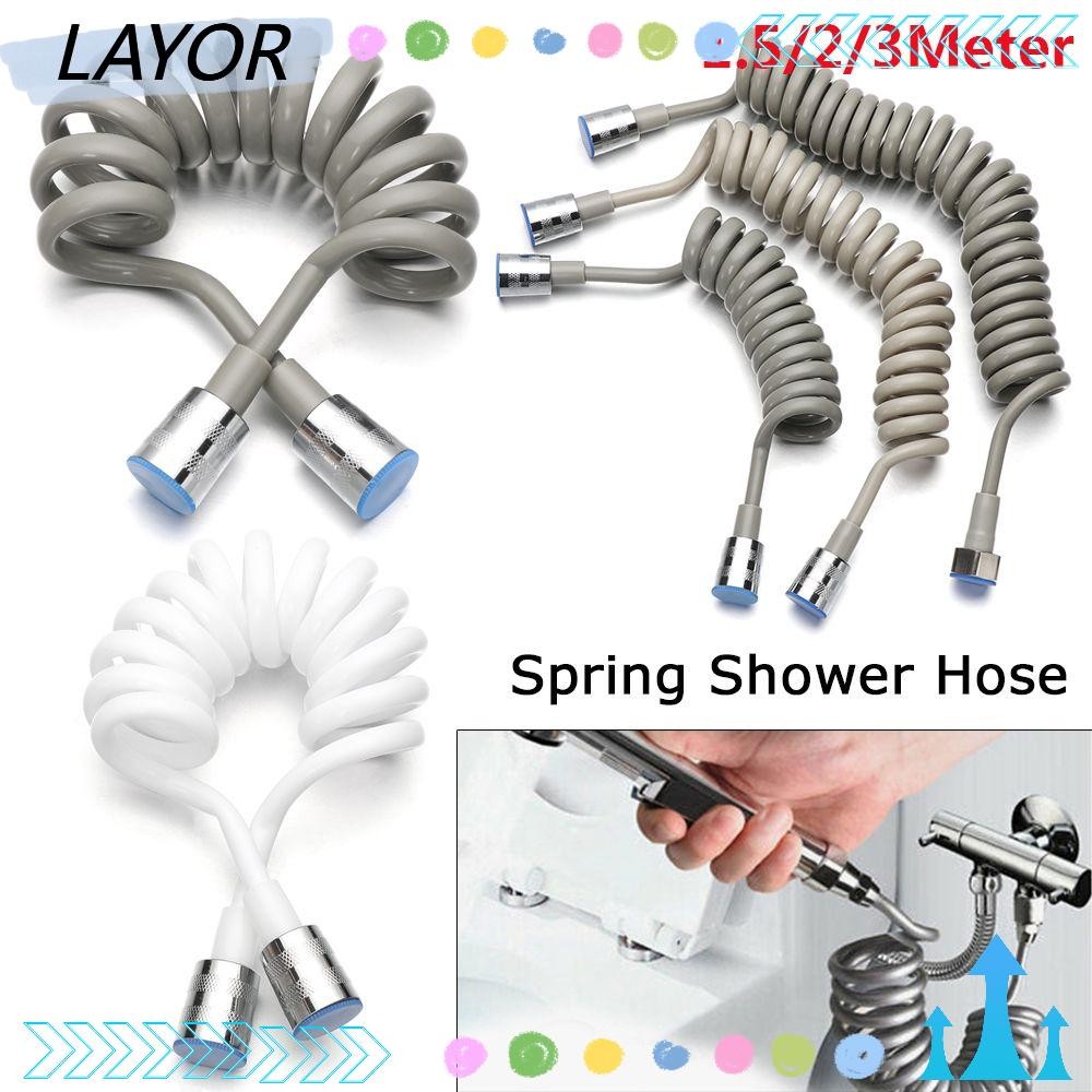 LAY 1.5/2/3meter Spring Shower Hose Retractable Telephone Line Style ...